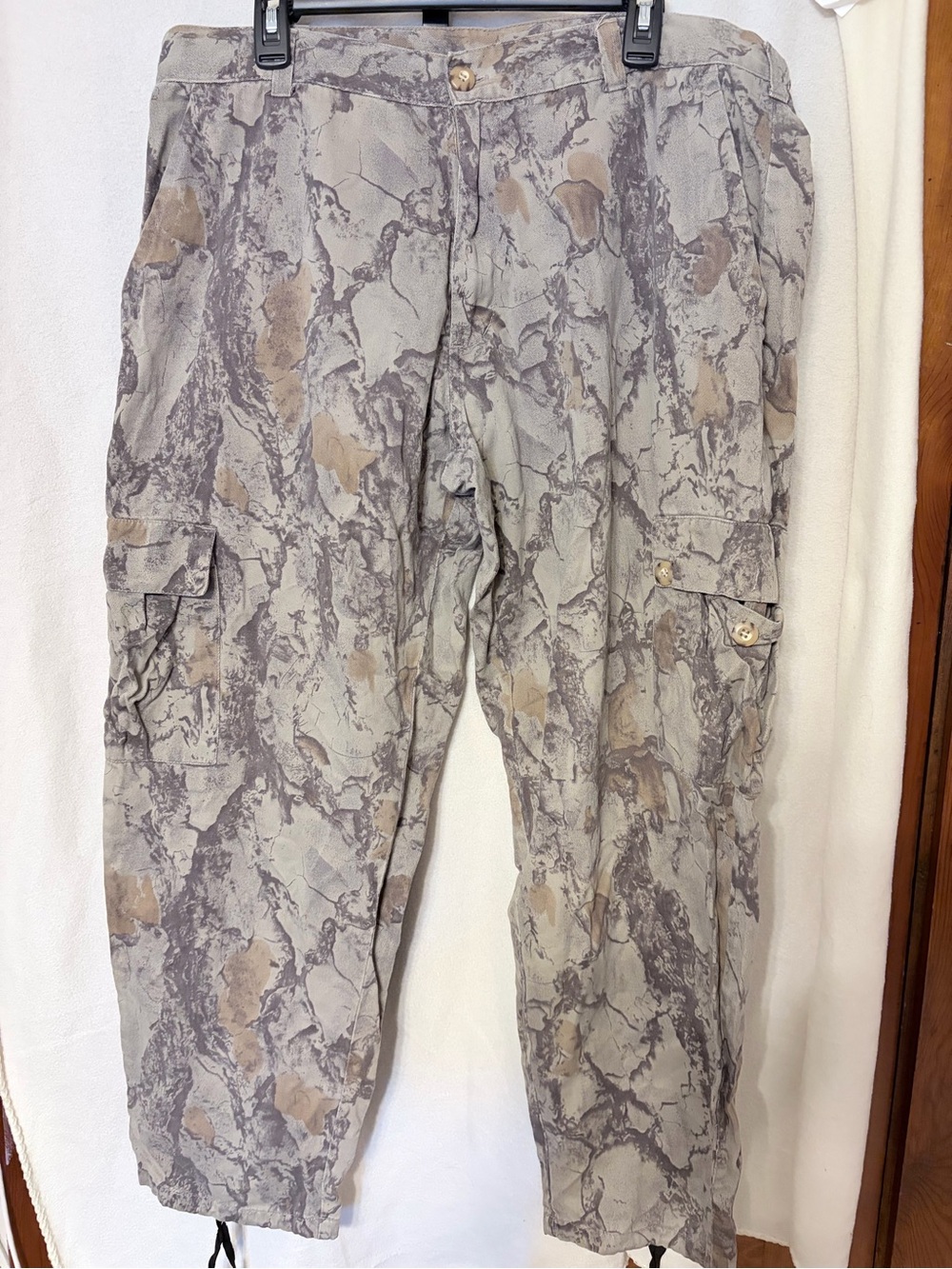 Vintage Natural Gear Camo Cargo Pants Gorpcore Tree Bark